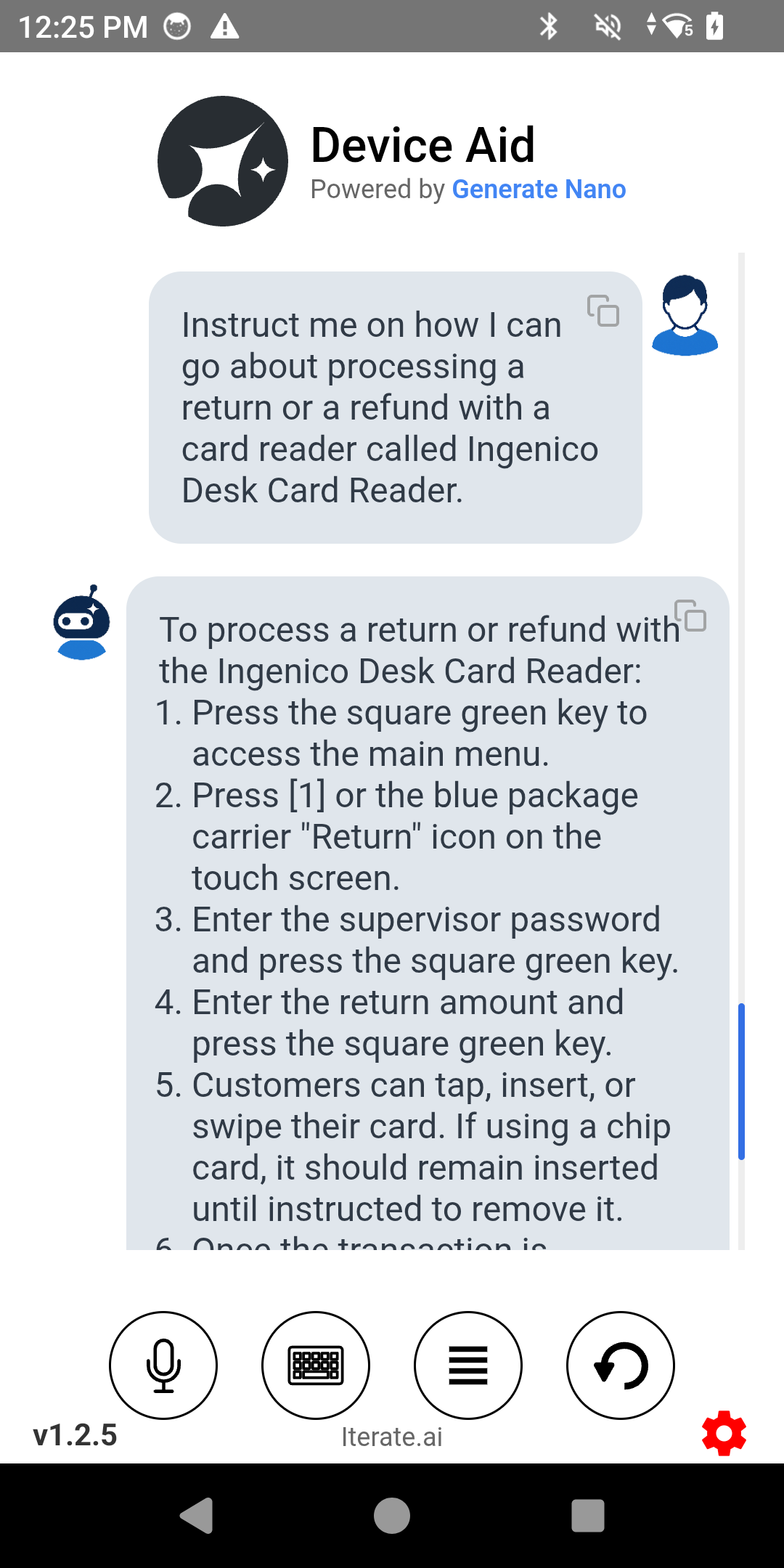 Device Aid Response Example 2