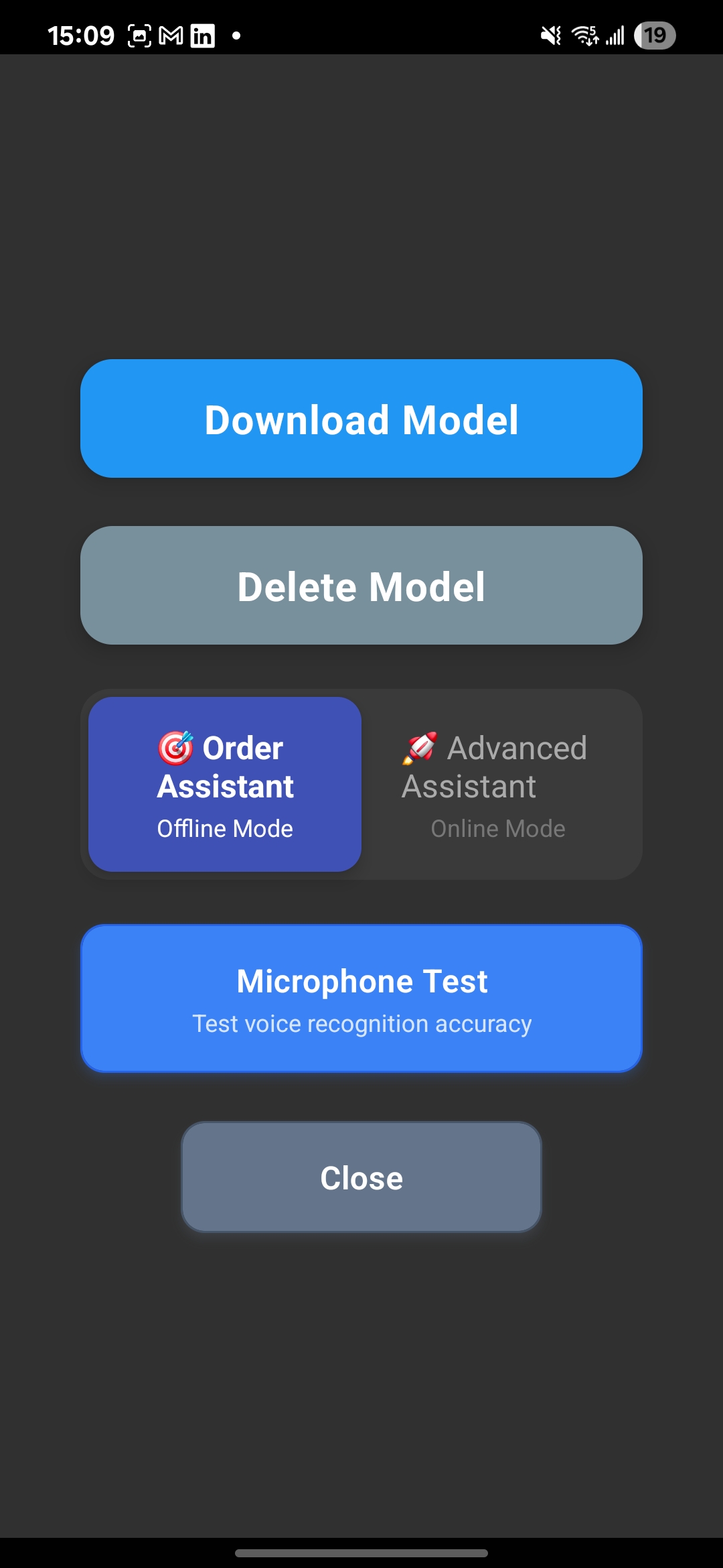 Menu Assistant Settings